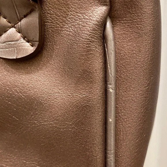 Y2K Liz Claiborne Rose Gold Shoulder Bag - Picture 7 of 13